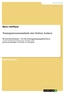 Transparenzstandards im Dritten Sektor
