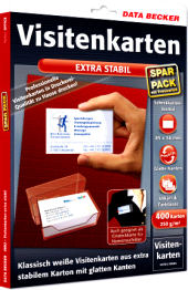 Scheckkartenformat Visitenkarten - Extra Stabil (Spar Pack 400 St&uuml;ck)