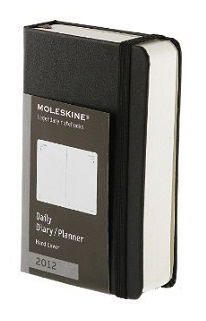 Moleskine Tageskalender / Planner XS, black cover 2012