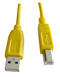 USB 2.0 Kabel Typ A/B, gelb, 5m