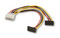 Internes SATA Stromadapterkabel von 5,25" St. an 2x15 pol. SATA Kpl., 90&deg; gewinkelt, 0,15m