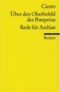 Cicero, &Uuml;ber d. Oberbefehl d. Pompeius